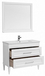 Aquanet Мебель для ванной Бостон 100 М белая – фотография-9