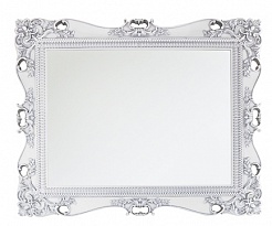 Водолей Мебель для ванной "Кармен 105" белая/серебро, зеркало в раме – фотография-4