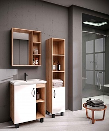 Grossman Мебель для ванной Флай 60 дуб сонома/белая – фотография-2