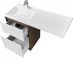 Акватон Мебель для ванной Лондри 60 L дуб кантри/белая – фотография-4
