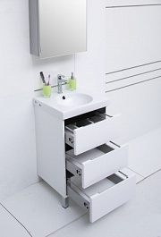 De Aqua Мебель для ванной Ариетта 50, зеркало-шкаф Алюминиум – фотография-13