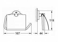 Grohe Держатель туалетной бумаги Essentials 40367000 – фотография-4