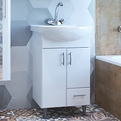 Mixline Мебель для ванной Веста 52 L белая – фотография-5
