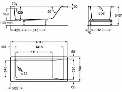 Roca Акриловая ванна Easy 170x75 см – фотография-2