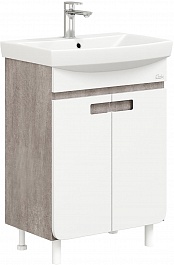 Onika Мебель для ванной Харпер 50.10 белая матовая/мешковина – фотография-2