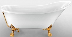 Фэма Акриловая ванна "Vittoria", ножки золото, покрытие RAL металлик 