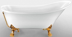 Фэма Акриловая ванна "Vittoria", ножки золото, покрытие RAL металлик  – фотография-1