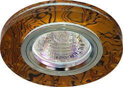 Feron Встраиваемый светильник Декоративное стекло 8044-2 коричневый-черный, серебро – фотография-1