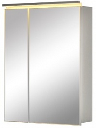 De Aqua Зеркало-шкаф для ванной Алюминиум 80 (AL 504 080 S) серебро – фотография-1