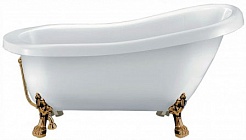 Фэма Акриловая ванна "Alba 155", ножки золото, покрытие хром, золото или бронза – фотография-1