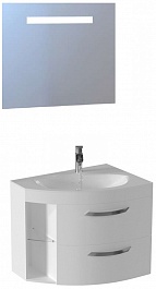 De Aqua Мебель для ванной Трио Люкс New 80 R, зеркало Экстра EXT 80 – фотография-1