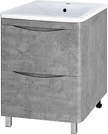 Misty Мебель для ванной Атлантик 60 L 2 ящика серый камень – фотография-2