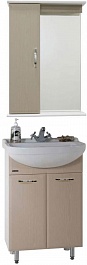Водолей Мебель для ванной Классик 55 дуб, зеркало-шкаф с подсветкой – фотография-1