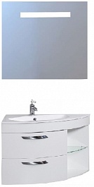De Aqua Мебель для ванной Трио Люкс 90 L, зеркало Экстра EXT 90 P – фотография-1
