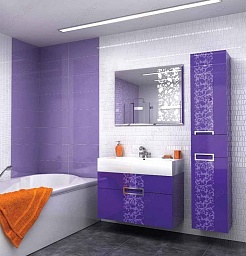  Пенал для ванной "Edel" фиолетовый – фотография-2