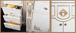Водолей Мебель для ванной "Версаль 105" белая/золото – фотография-4