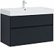 Aquanet Мебель для ванной Бруклин 100 подвесная черная матовая – фотография-53
