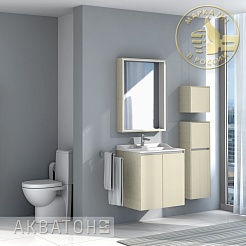 Акватон Мебель для ванной "Фабиа 65 М" ваниль – фотография-5