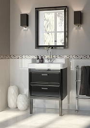 Kerama Marazzi Мебель для ванной Pompei 60, 2 ящика, черная – фотография-6