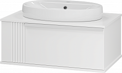 Brevita Мебель для ванной Savoy 80 подвесная белая матовая – фотография-4