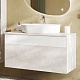 Акватон Мебель для ванной Марбл 100 Одри Round подвесная слэйт/белая матовая – фотография-29