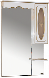 Misty Зеркальный шкаф Монако 70 R белый/ патина – фотография-1