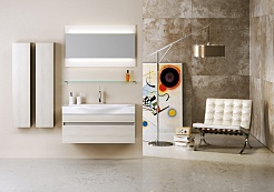 Aqwella Мебель для ванной Бергамо 80 подвесная акация – фотография-2