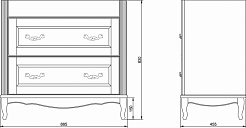 ValenHouse Тумба с раковиной Лиора 90 кальяри, фурнитура золото – фотография-3