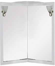 Aquanet Зеркало для ванной "Луис 70" угловое белое (171916) – фотография-1