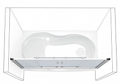 Aquanet Шторка на ванну AQ5 170 узорчатое стекло – фотография-3