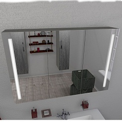 Какса-а Мебель для ванной Сити 85 серый гранит – фотография-5