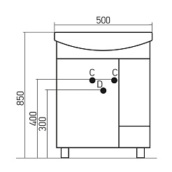 Mixline Мебель для ванной Бриз 50 L – фотография-3