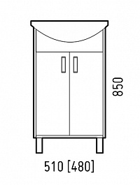 Corozo Тумба с раковиной Колор 50, синяя – фотография-3