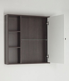 Style Line Зеркальный шкаф Кантри 750 венге/ лен белый – фотография-5