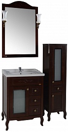 ASB-Woodline Зеркало для ванной Флоренция Квадро 60 бук тироль, массив ясеня – фотография-2