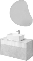 Акватон Мебель для ванной Марбл 100 подвесная слэйт/белая матовая