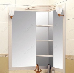 Aquanet Зеркало для ванной "Луис 70" угловое бежевое (171915) – фотография-2