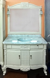 Demax Зеркало для ванной "Луизиана 110" blanco antic (173020) – фотография-2