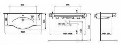 Laufen Раковина Palace 8.1270.4.000.104.1 с полотенцедержателем – фотография-3