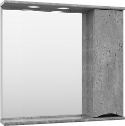Misty Мебель для ванной Атлантик 80 R 2 ящика подвесная серый камень – фотография-8