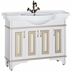 Aquanet Мебель для ванной Валенса 110 белый краколет/золото (182922) – фотография-3