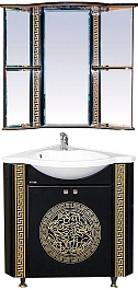 Misty Мебель для ванной Olimpia Lux 60 угловая черная патина R – фотография-1
