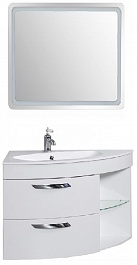 De Aqua Мебель для ванной Трио Люкс 90 L, зеркало Смарт – фотография-1
