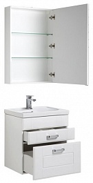 Aquanet Мебель для ванной "Рондо 70" белый (2 ящика) камерино – фотография-7