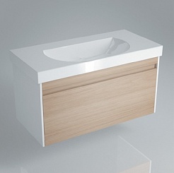 Kerama Marazzi Мебель для ванной BUONGIORNO 100 дуб с 2 ящиками – фотография-4