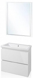 Style Line Мебель для ванной Даймонд 70 Люкс белая, PLUS подвесная – фотография-1