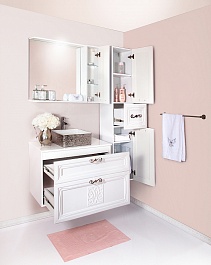 Бриклаер Мебель для ванной Адель 85 серебро – фотография-3