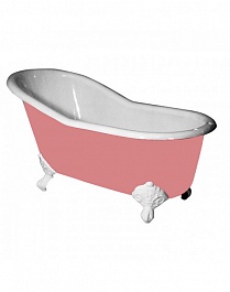Фэма Чугунная ванна "Gracia", ножки белые, покрытие RAL, металлик – фотография-4