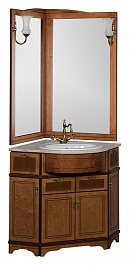 Aquanet Зеркало для ванной "Луис 70" NEW угловое темный орех – фотография-2