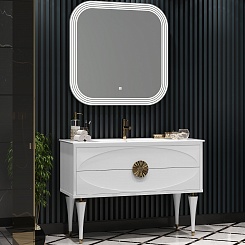 Opadiris Мебель для ванной Ибица 120 белая/золото – фотография-1